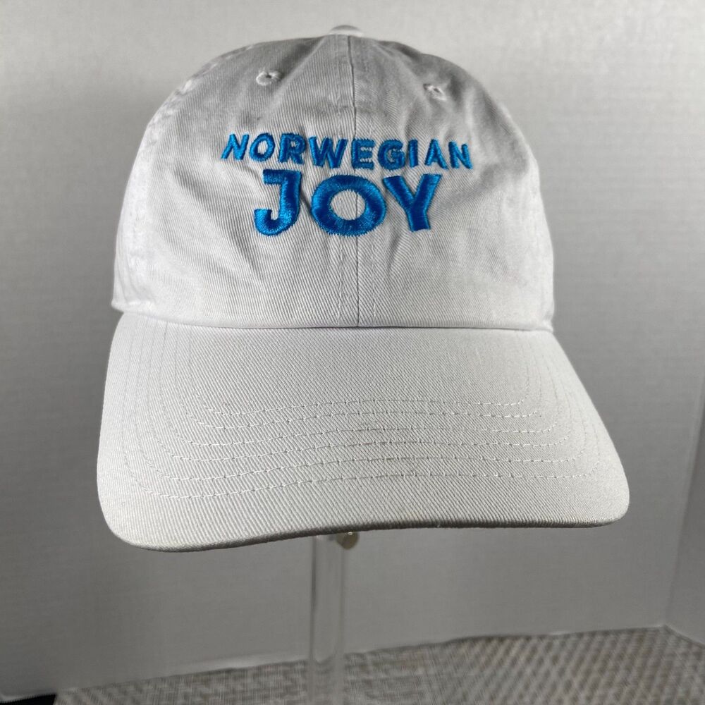 Norwegian Joy Hat Newhattan White Blue NCL Cruise Ship Adjustable Cotton Cap
